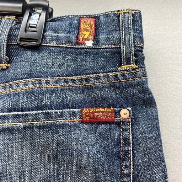 7 For All Mankind Men's Relaxed Fit Jeans Size 40 Button Fly Medium Denim Wash - Picture 8 of 16